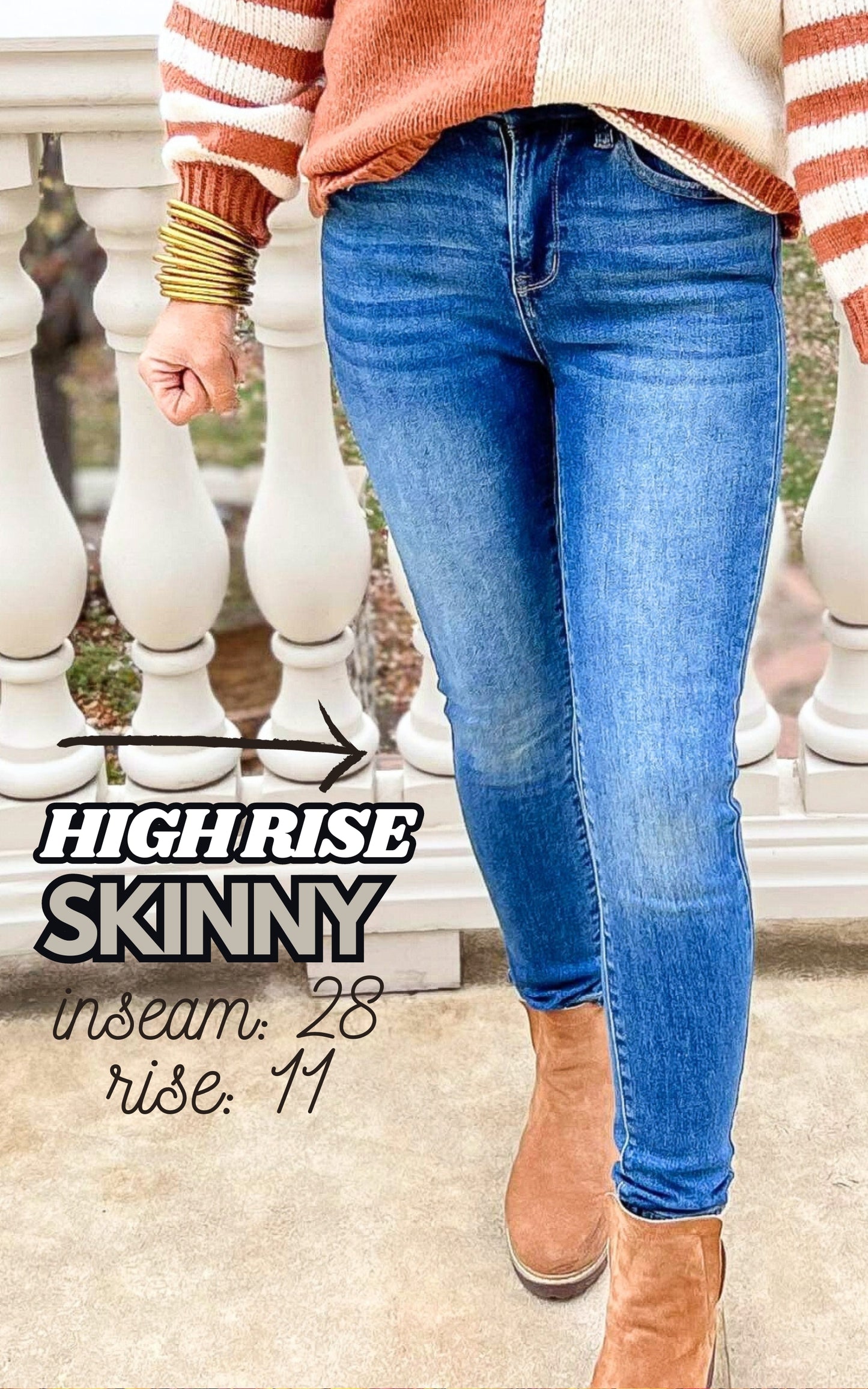 The Julianne High Rise Ankle Skinny Denim Jean | Mica - Final Sale