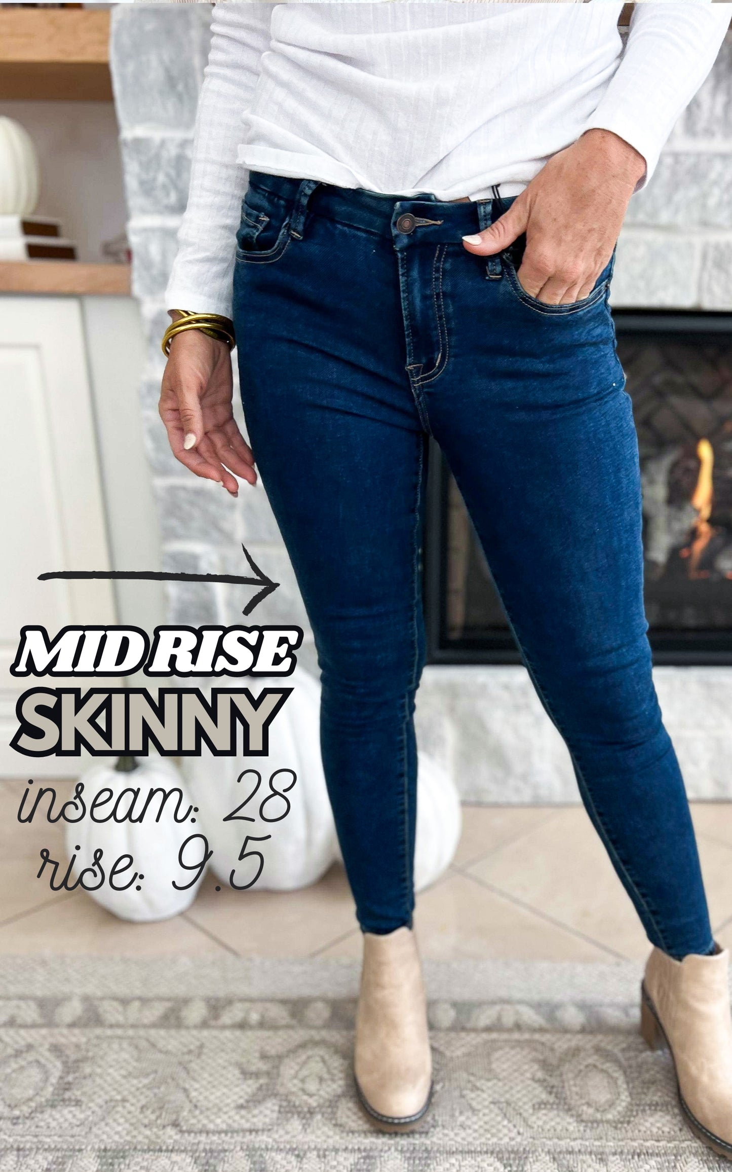 The Mia Super Soft Mid-Rise Knit Skinny Denim Jeans | Mica