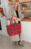 Red Tartan Tote - Makeup Junkie Holiday Collab w/ Bad Habit