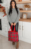 Red Tartan Tote - Makeup Junkie Holiday Collab w/ Bad Habit