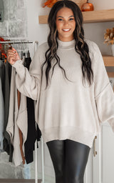 The Monica Side Slit Sweater