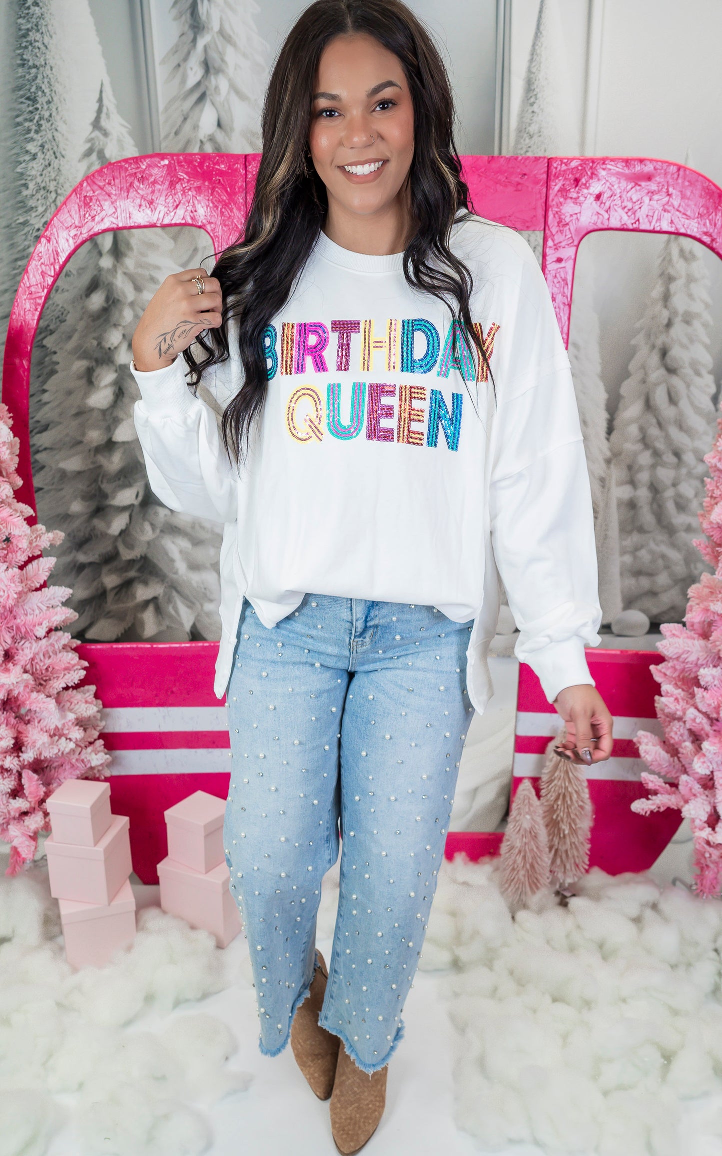 Birthday Queen Oversized Sweatshirt