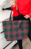 Green Tartan Tote - Makeup Junkie Holiday Collab w/ Bad Habit*