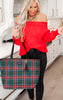 Green Tartan Tote - Makeup Junkie Holiday Collab w/ Bad Habit*