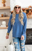 Persian Jewel Balloon Sleeve Crewneck Sweater