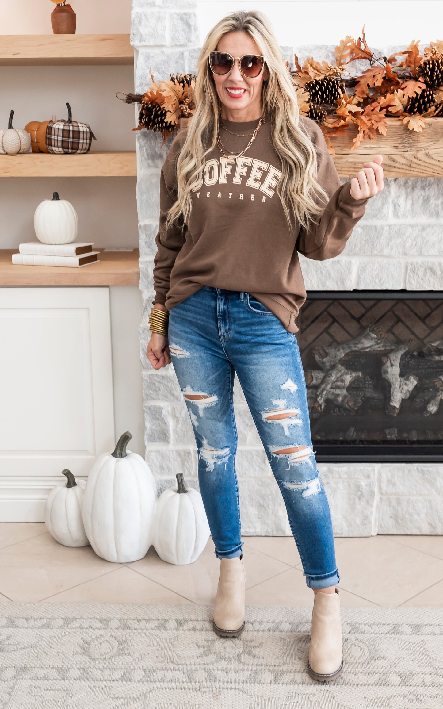 Coffee Weather Crewneck Sweatshirt