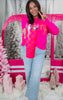 Bright Pink Merry Sweater