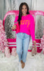 Bright Pink Merry Sweater