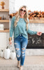 Light Jade Boat Neck Sweater