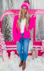 Bright Pink Ski Knit Cardigan