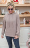 Feeling Textured Hoodie Pullover Top