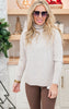 Oatmeal Cashmere Turtleneck Sweater