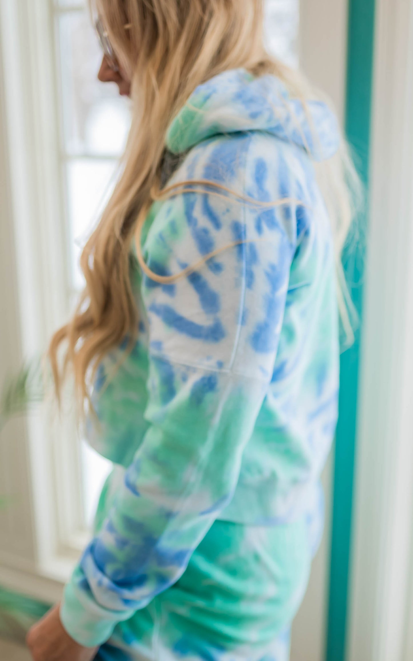 Tie Dye Fleece Crop Hoodie - Final Sale