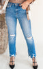 MICA | The Regina High Rise Ankle Straight w/ Side Slit Denim Jeans