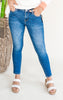 The Alice Medium Wash Mid-Rise Cigarette Ankle Denim Jeans