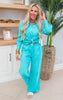 Teal Gauze Top