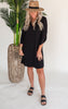 Can it Be Fall Already Half Sleeve Solid Knit Dress