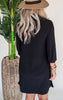 Can it Be Fall Already Half Sleeve Solid Knit Dress