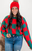 Lets Get Festive Square Knit Pattern Sweatshirt