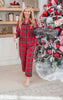 Red Checkered Pajamas Set