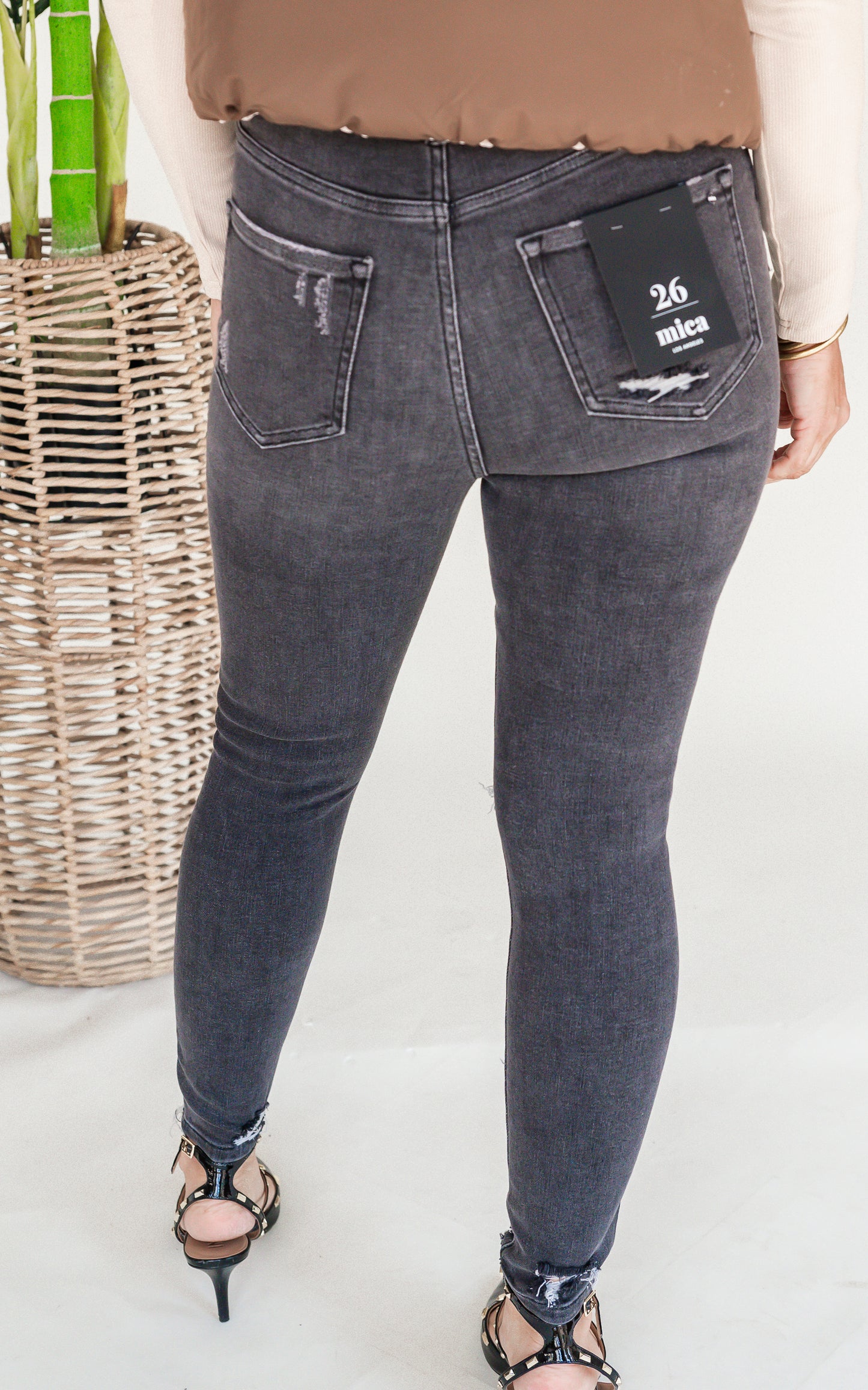 Mica | The Naomi Super High Rise Crop Skinny Denim Jean