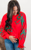 Christmas Bows Holiday Sweatshirt Top