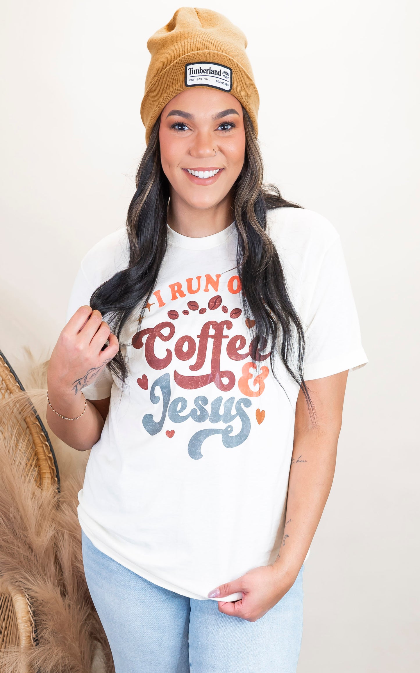 I Run on Coffee & Jesus Graphic T-shirt