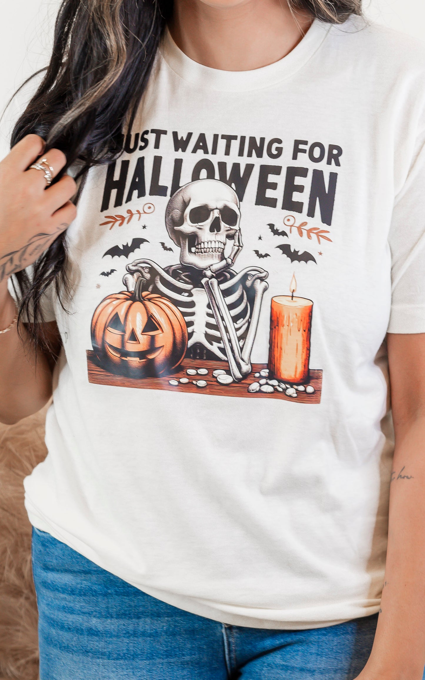 Just Waiting for Halloween Again Graphic T-shirt - FINAL SALE