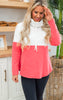 Coral Colorblock Sweatshirt Top - Final Sale