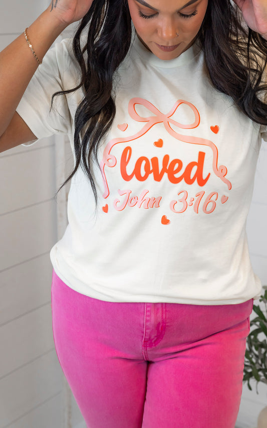 Loved - John 3:16 Graphic T-shirt