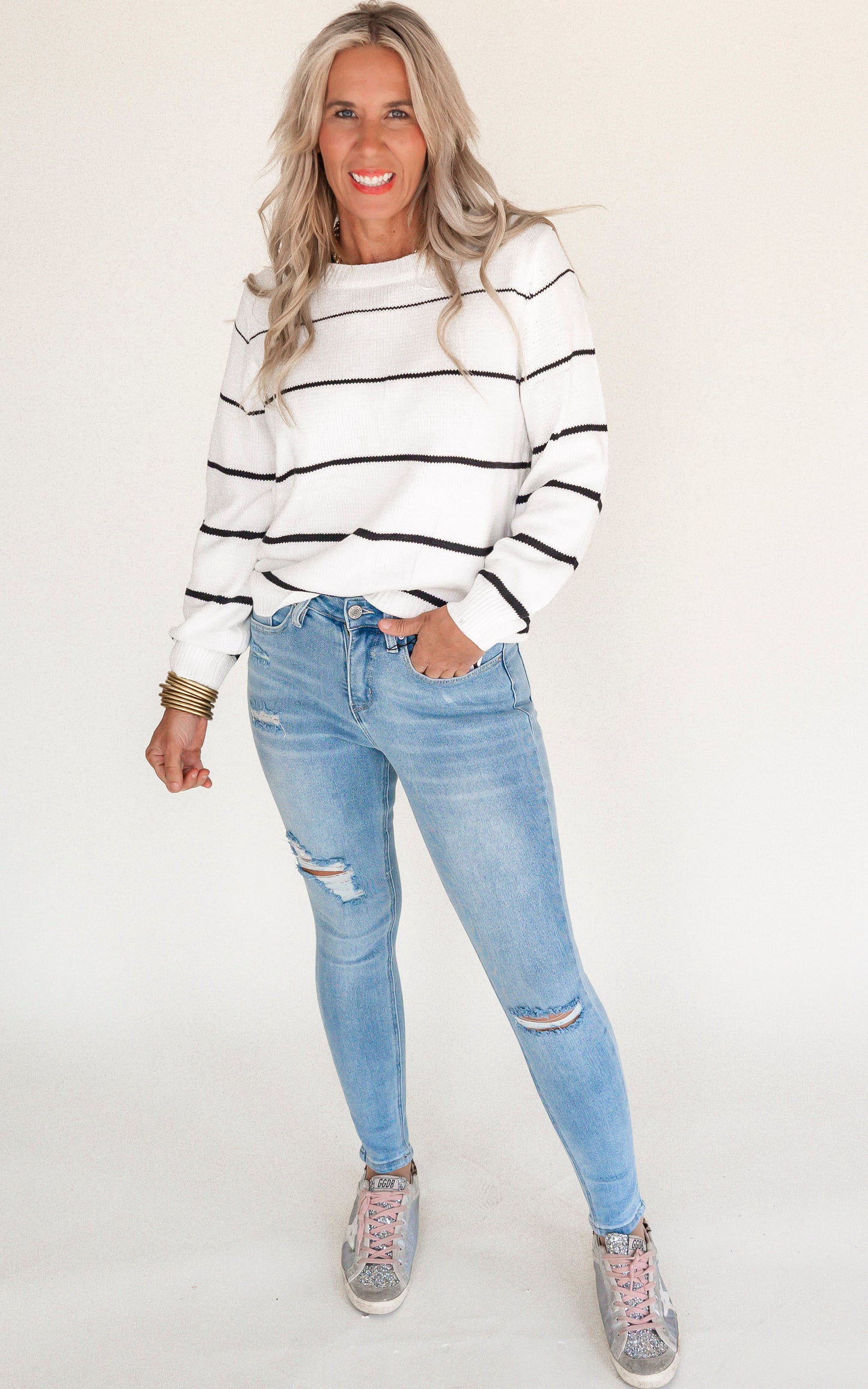 YMI Vintage Dream High Rise Distressed Skinny Denim Jean