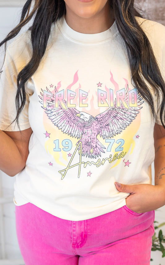 Free Bird America Garment Dyed Graphic T-shirt