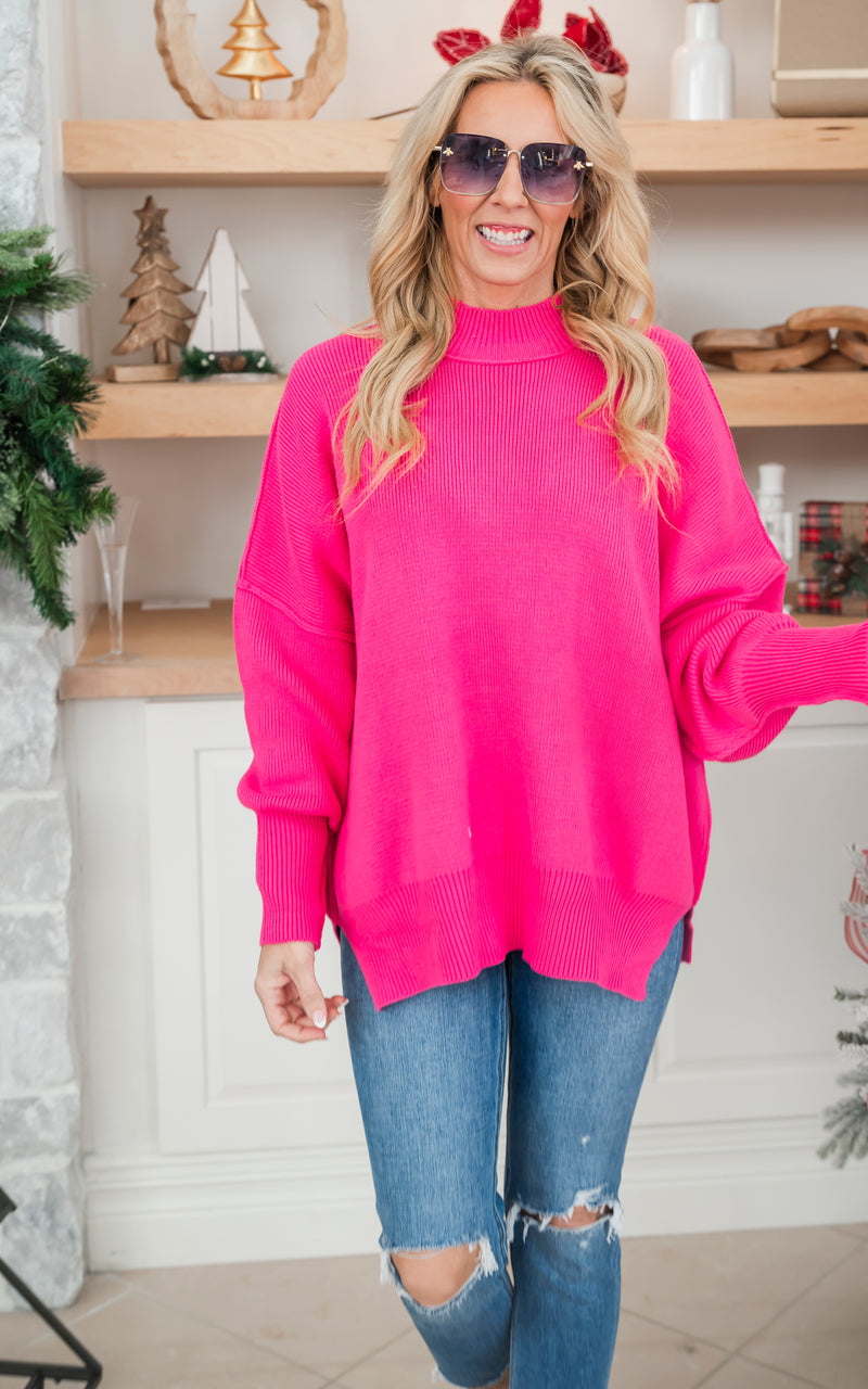 The Monica Side Slit Oversized Sweater | Part 3 - Final Sale