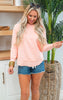 Burnout Round Hem Rib Trim Crewneck - Final Sale