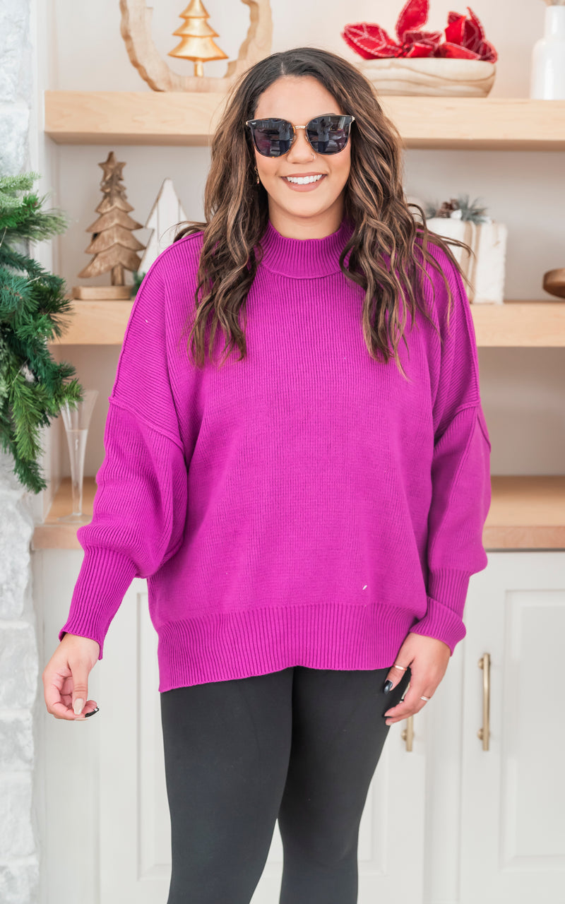 The Monica Side Slit Oversized Sweater | Part 3 - Final Sale
