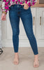 The Charlize Mid-Rise Dark Ankle Skinny Denim Jean | Mica