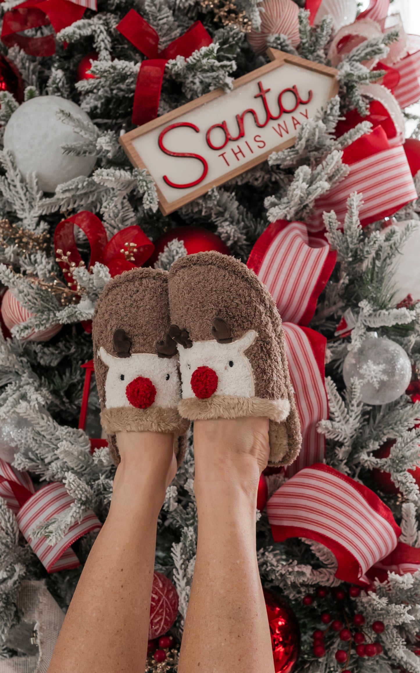 Reindeer Comfy Cozy Slippers - Final Sale