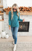 Back to Basics Knit Hoodie - Teal