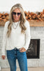 Waffle Ivory Long Sleeve Knit Top