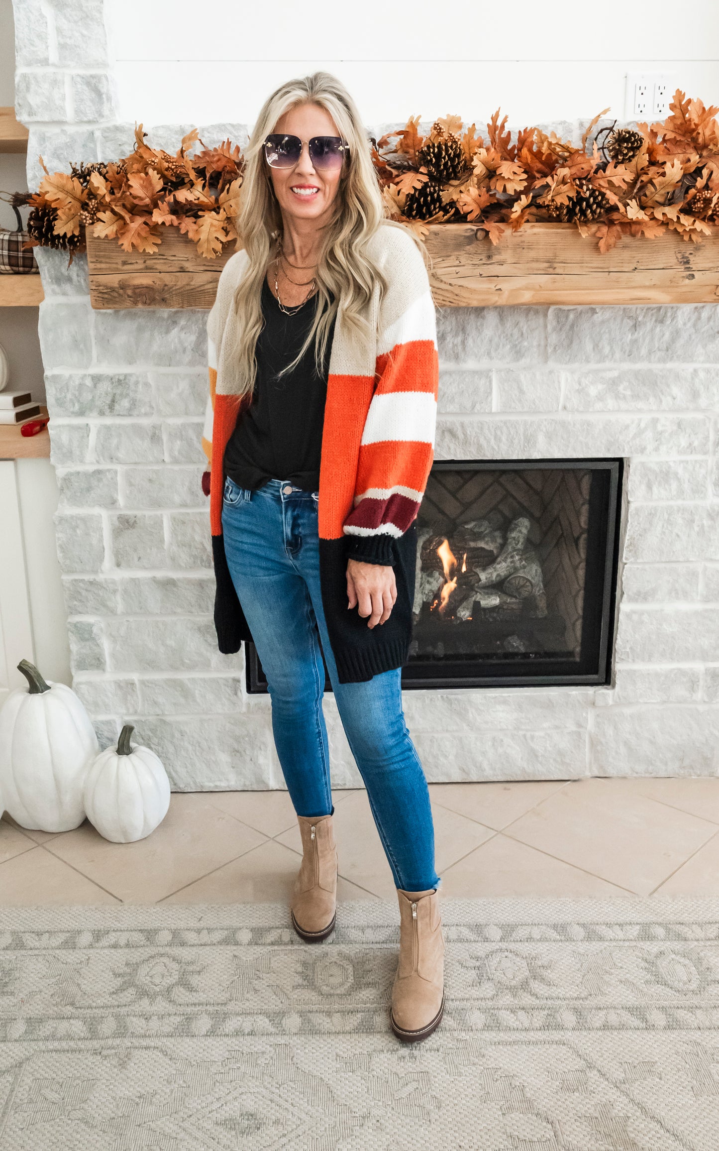 All Bundled Up Colorblock Cardigan