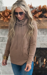 light brown pullover knit top 