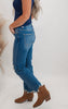 Mica Millenium Blue 90's Vintage Crop Flare Denim Jeans