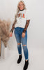 Mid Rise Crop Denim Skinny Jeans | Mica