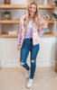 Pink Floral Quilted Vest