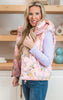 Pink Floral Quilted Vest