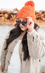 copper speckled beanie 