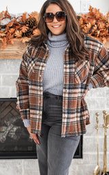 Layer it Up Brown Plaid Shacket