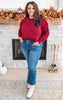 zenana cropped chenille sweater 