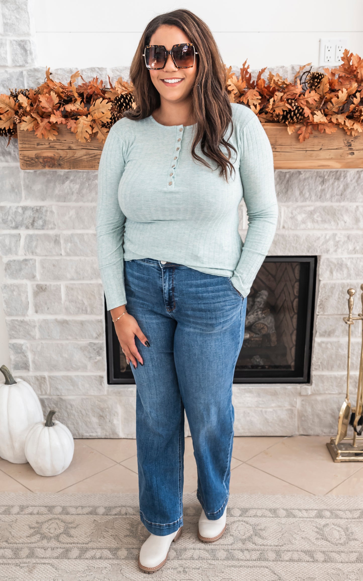 Ribbed Long Sleeve Top - Final Sale