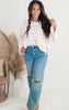 Twisted Cream Cable Oversized Sweater | POL